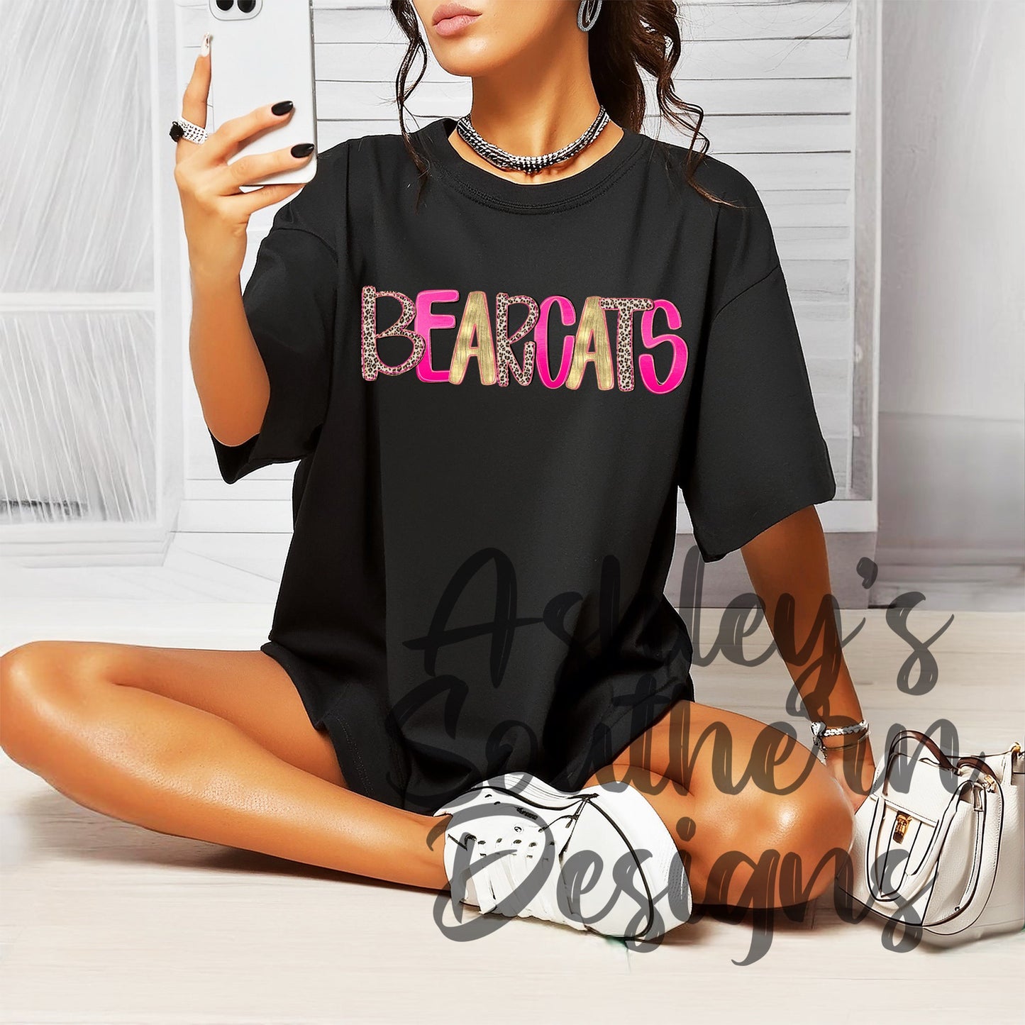 Leopard and Pink Mascot Tee