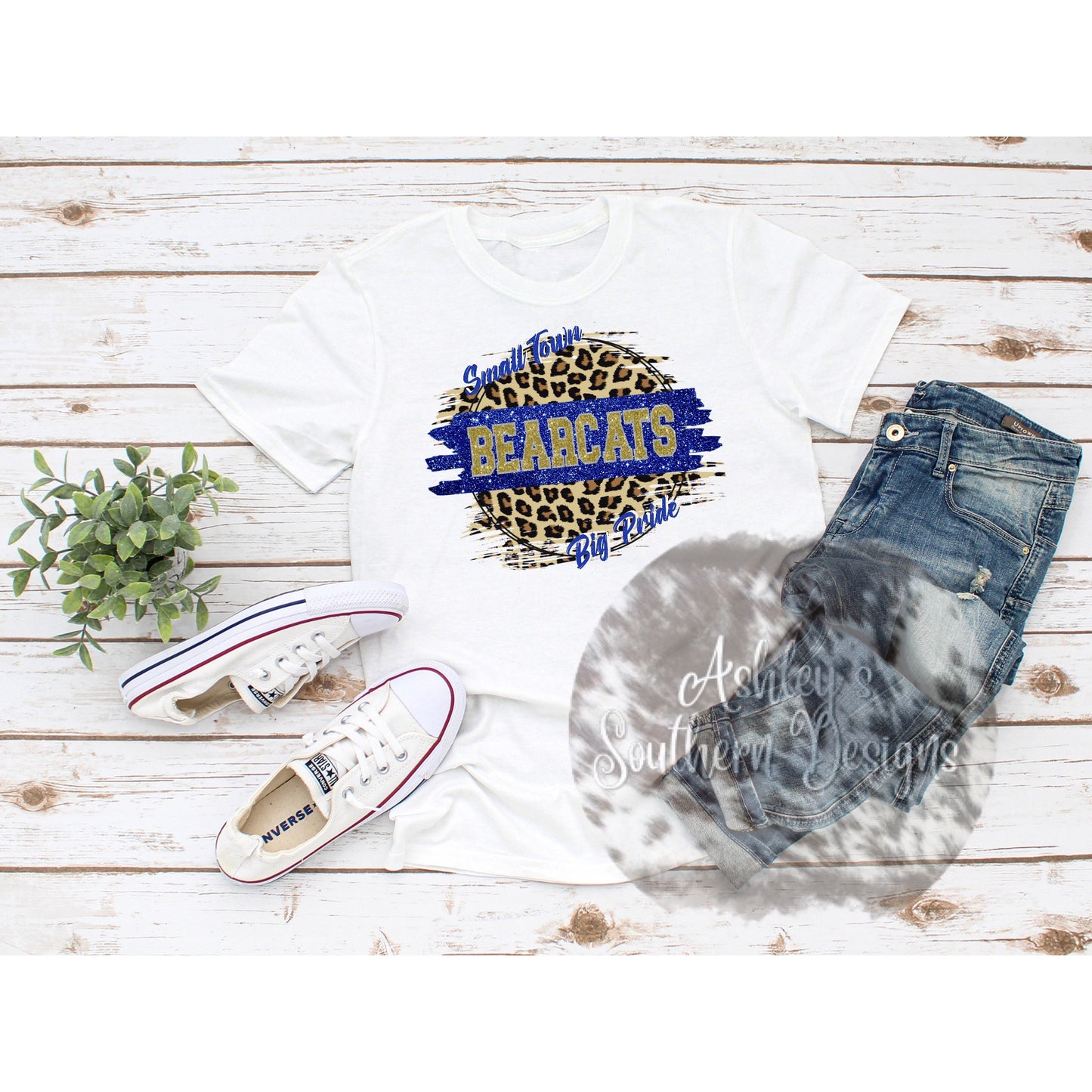 Small Town Big Pride Leopard Tee