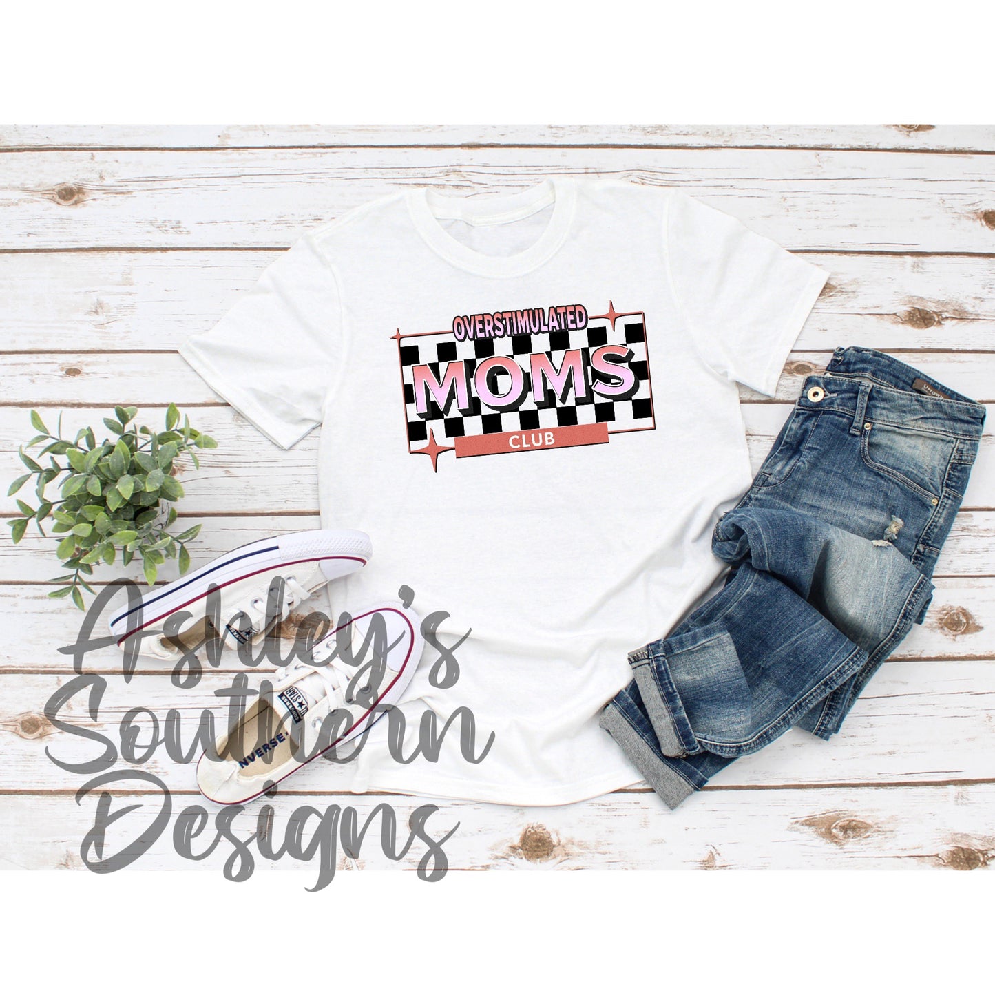 Overstimulated Moms Club Tee