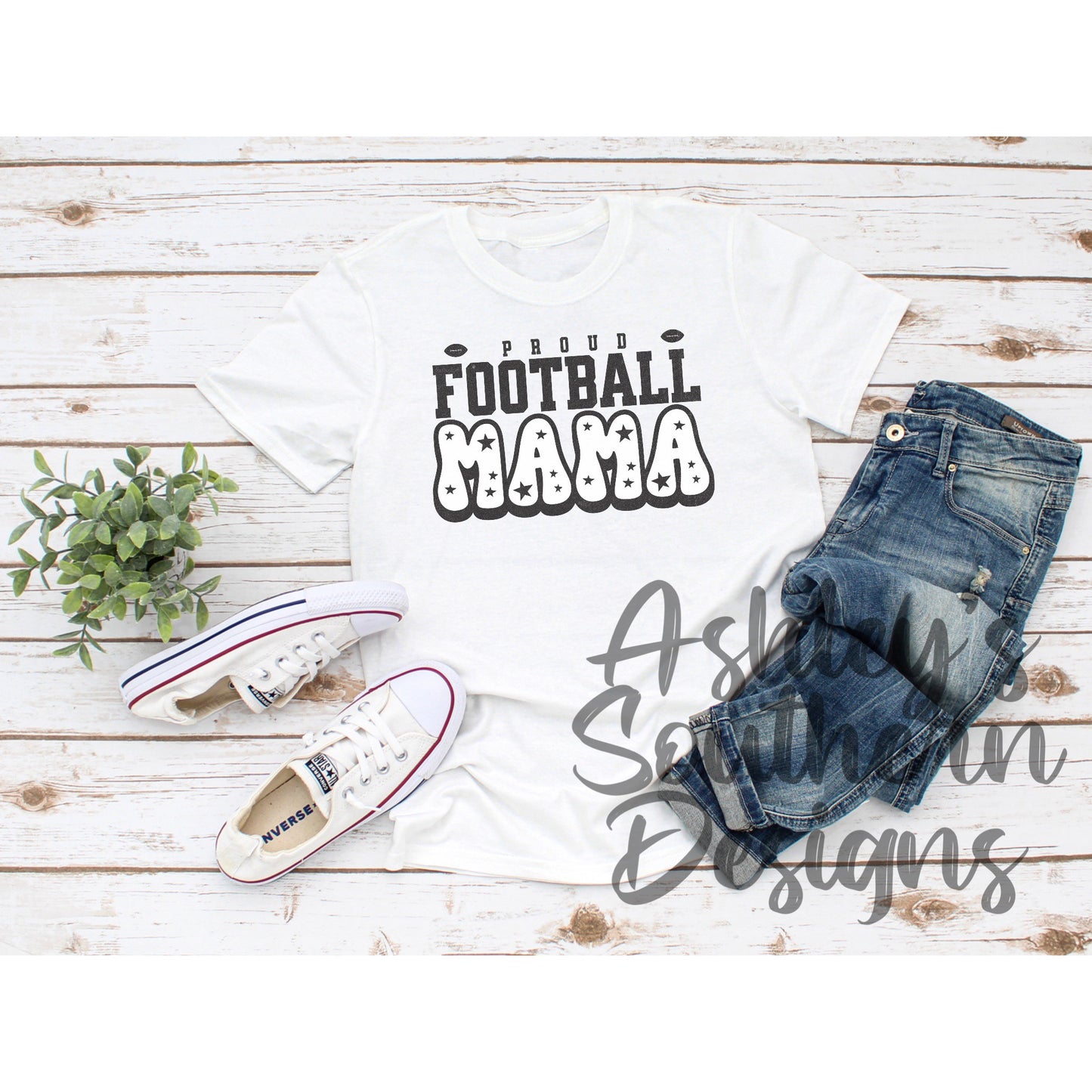 Proud Football Mama Tee (Dark)