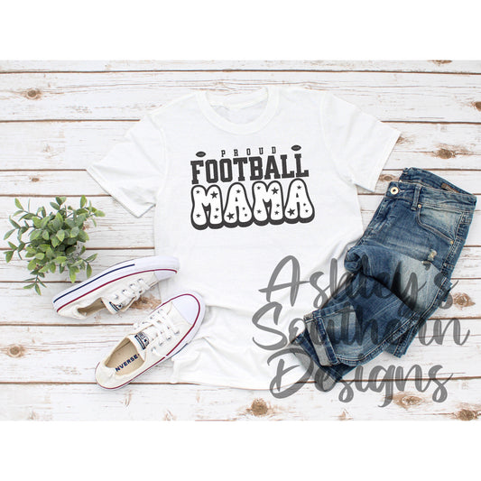 Proud Football Mama Tee (Dark)