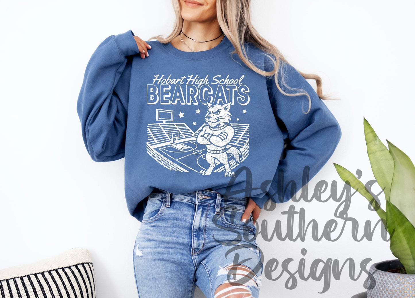 Hobart High School Basketball Court Sweatshirt