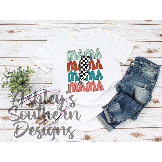 Mama Checkered Tee