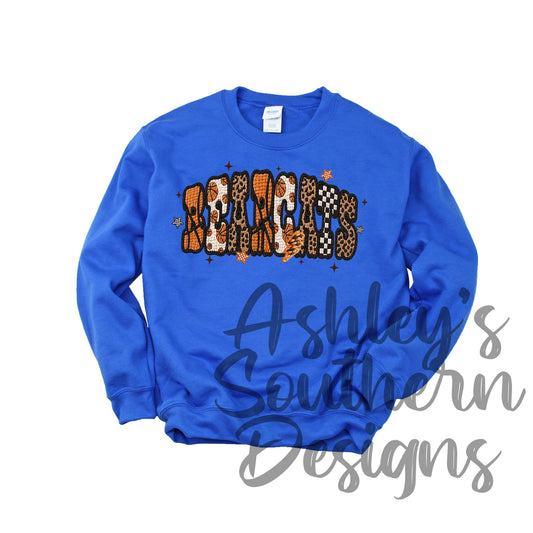 Bearcat Faux Yarn Baskeball Sweatshirt