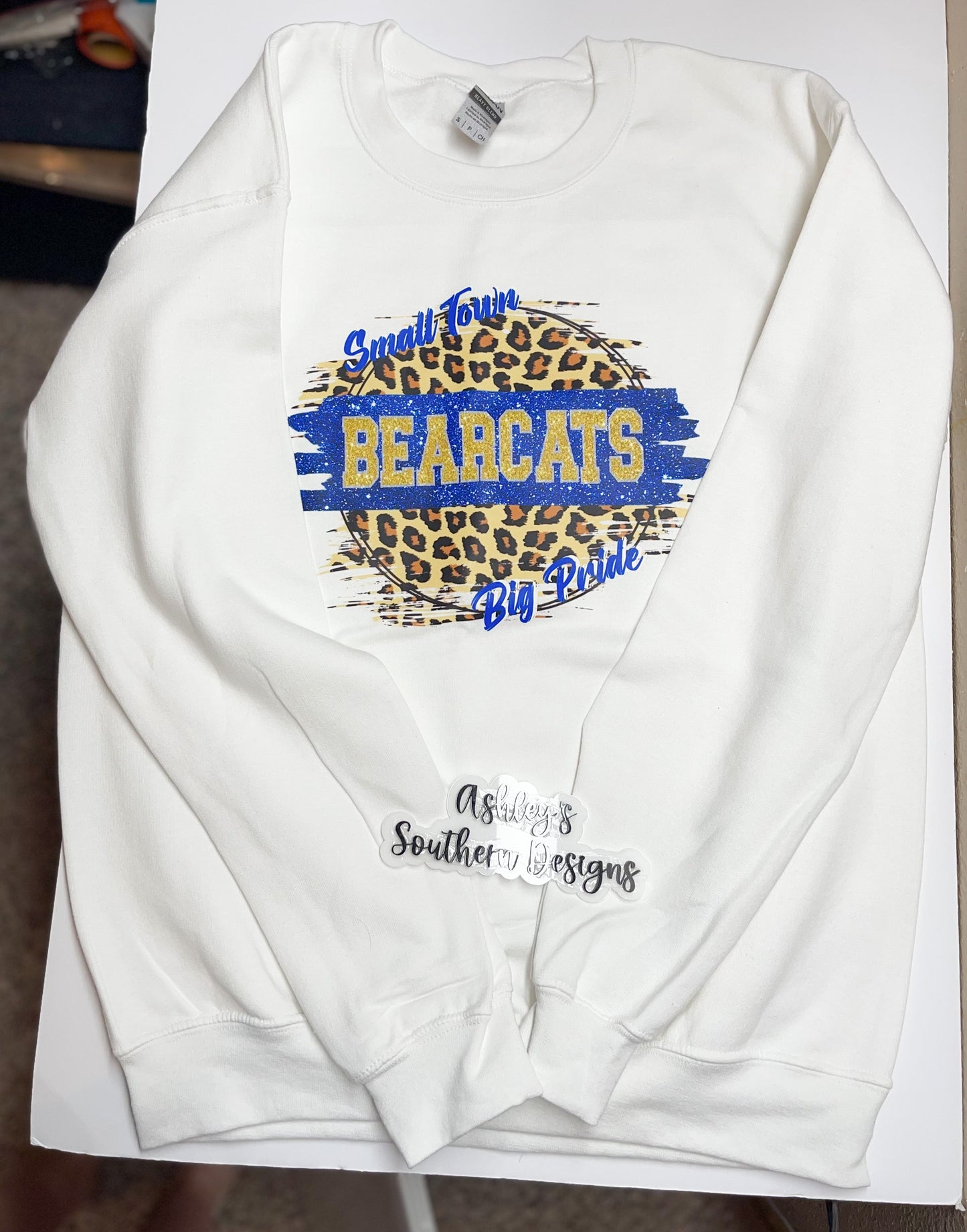 Small Town Big Pride Leopard Sweatshirt