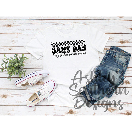 Here For The Snacks Tee (Black)