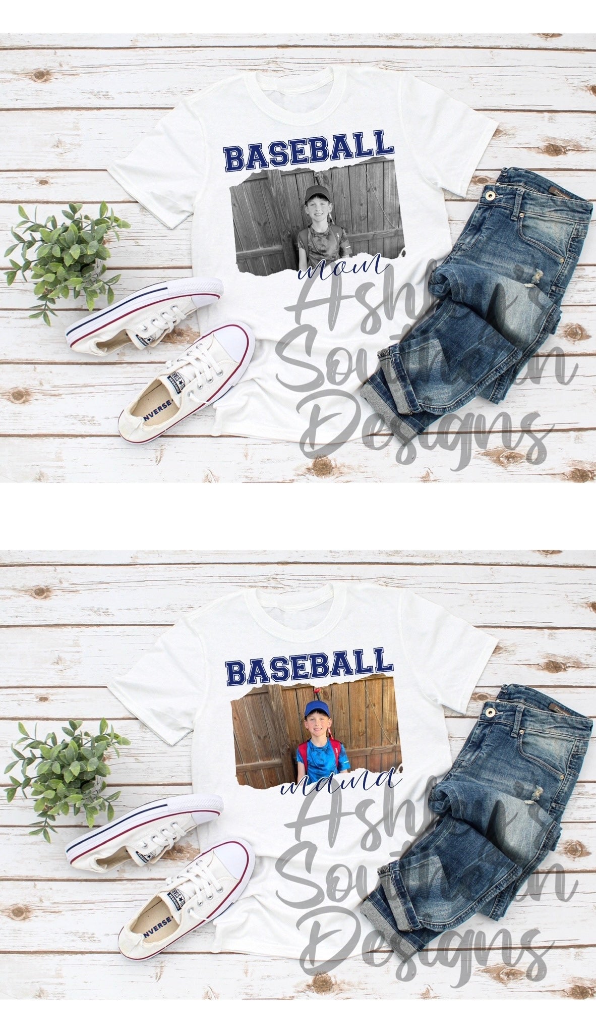 Sports Mom/Mama Tee- Single Photo