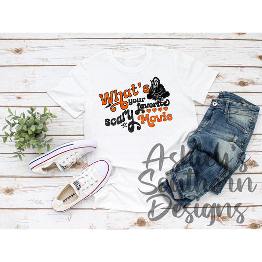 Favorite Scary Movie Ghost Face Tee