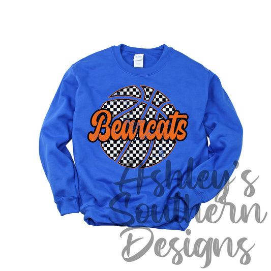 Bearcat Checkered Basketball Sweatshirt