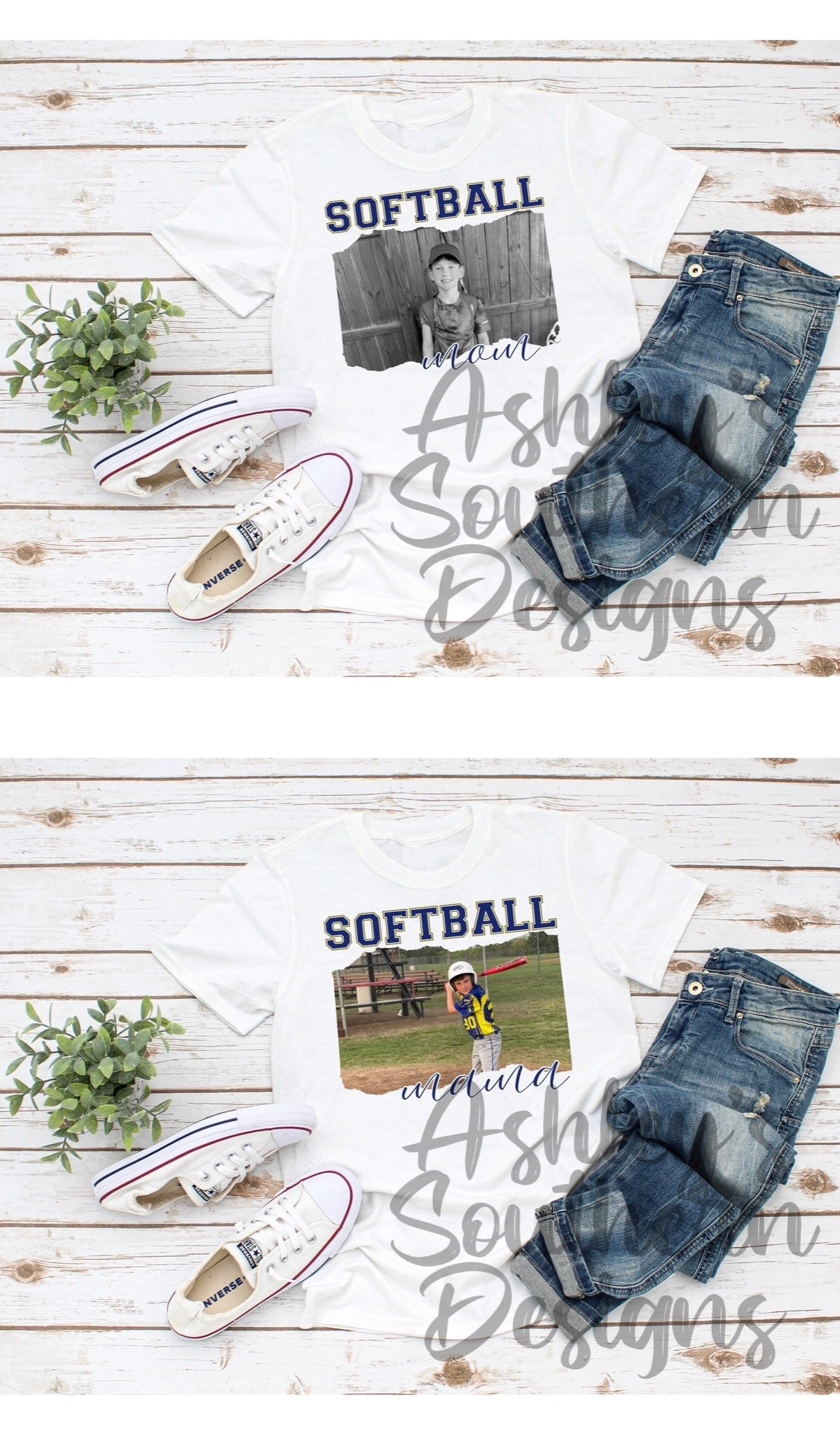 Sports Mom/Mama Tee- Single Photo