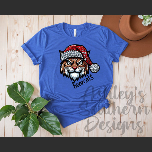 Bearcat Bling Santa Tee