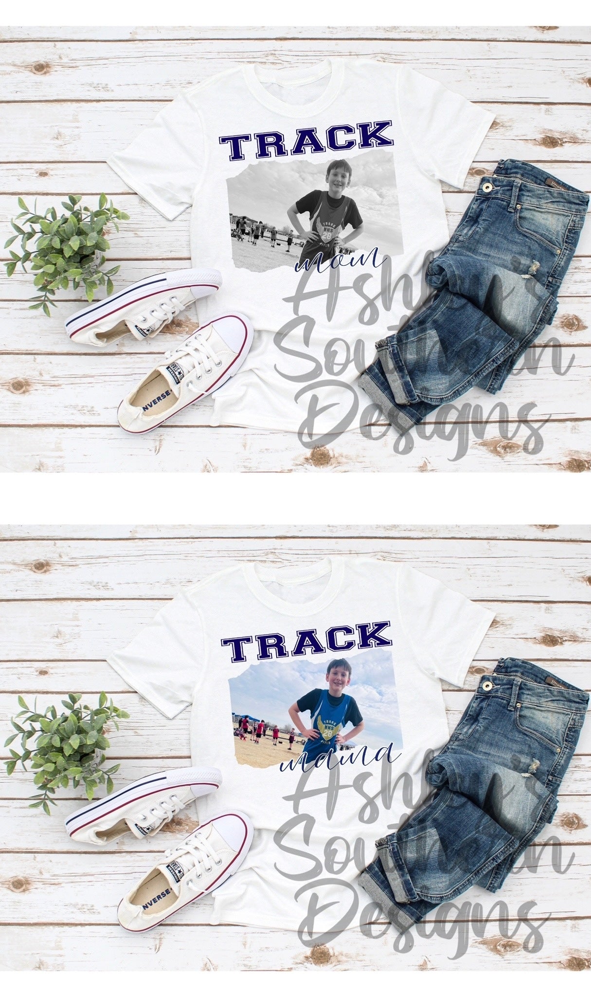 Sports Mom/Mama Tee- Single Photo