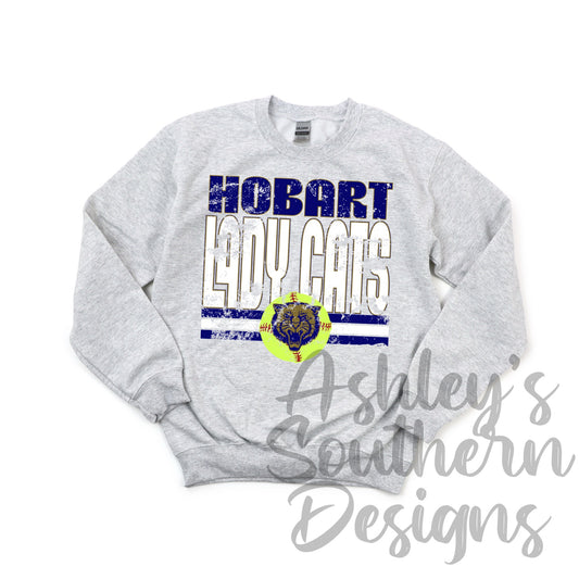 Lady Cat Softball Tee/Sweatshirt