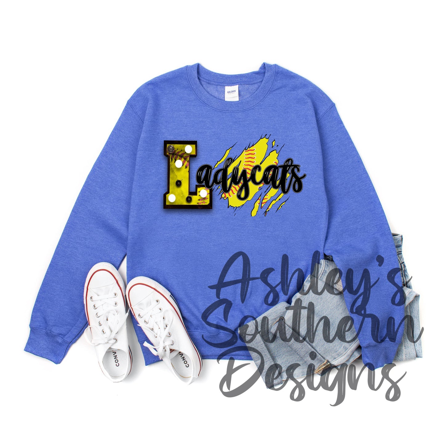 Ladycats Ripped Softball Tee