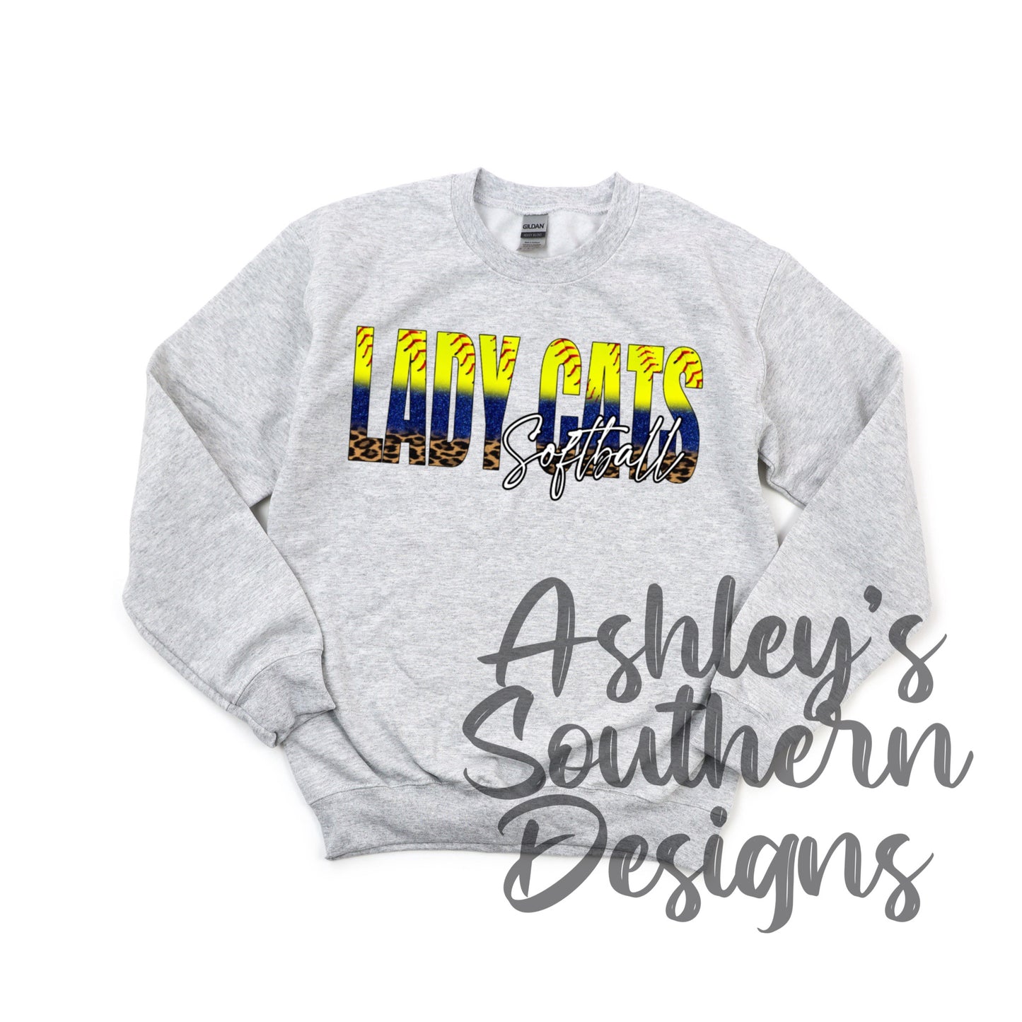 Ladycats Leopard Softball Tee