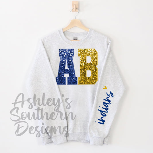 Arapaho-Butler  Faux Sequin Sweatshirt