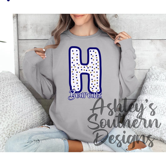 Bearcat Polka Dot Sweatshirt