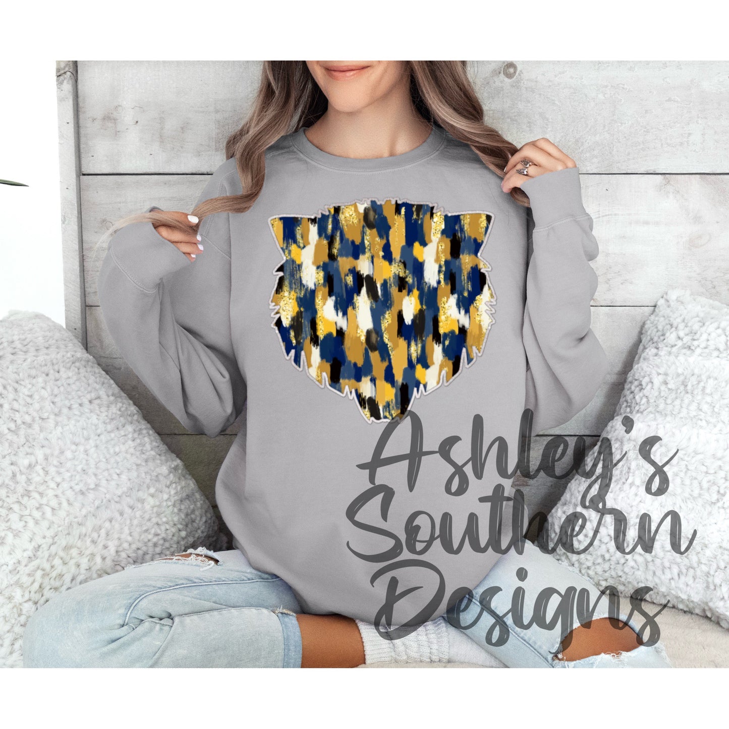 Bearcat Head Brushstroke Sweatshirt