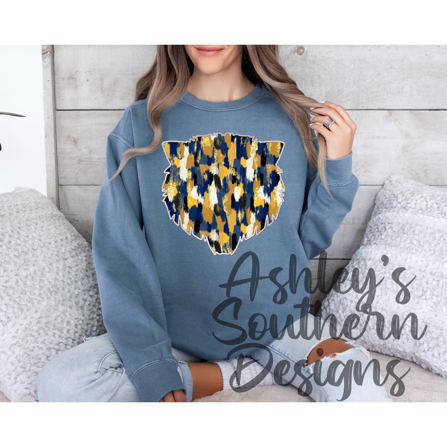 Bearcat Head Brushstroke Sweatshirt