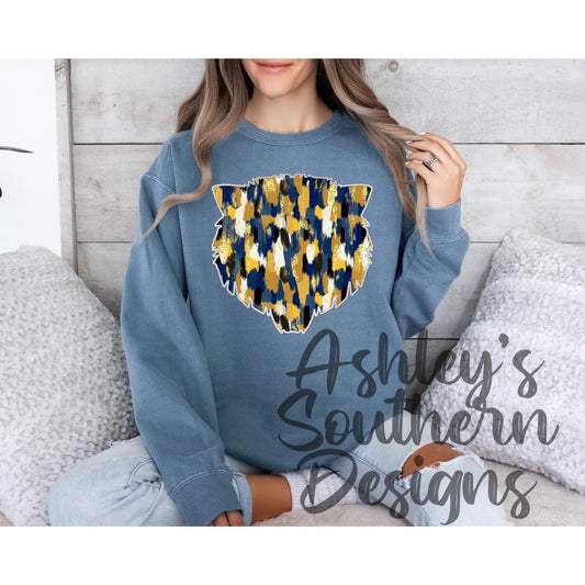 Bearcat Head Brushstroke Sweatshirt