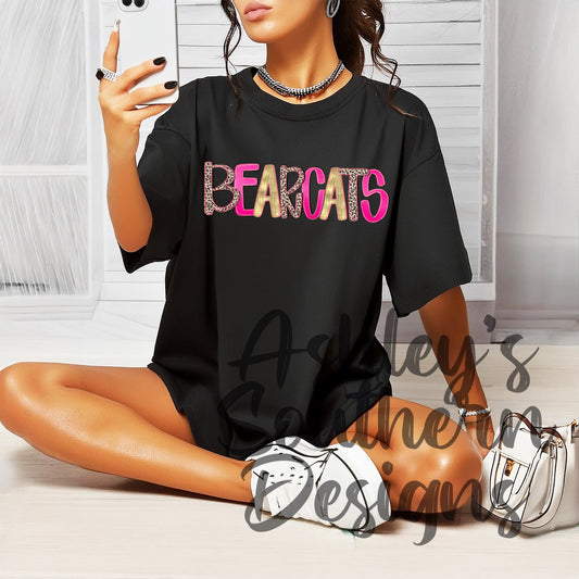 Leopard and Pink Mascot Tee