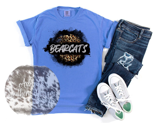 Bearcats Leopard Comfort Color Tee