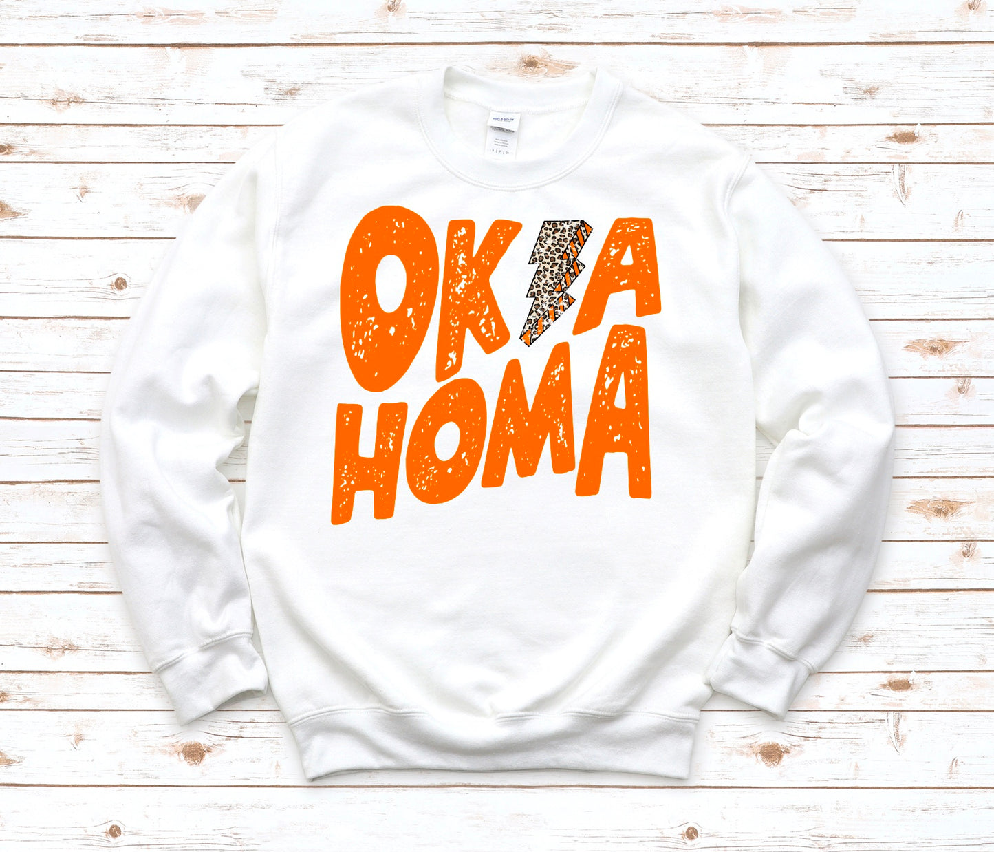 Oklahoma Lightning Bolt- Orange